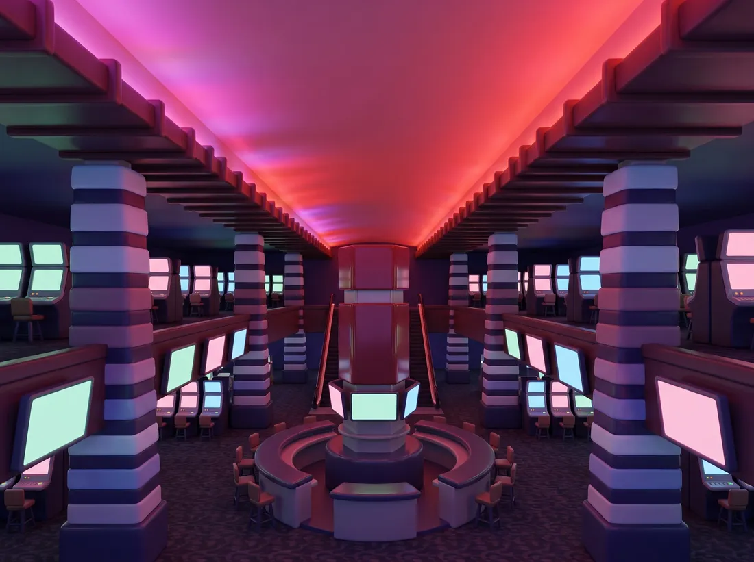 Central gaming area of Grand Villa Casino