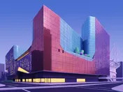Parq Vancouver towers on their glass podium